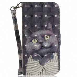 Folio-hoesje voor Xiaomi Redmi Note 12 4G Met Ketting Originele String Cat