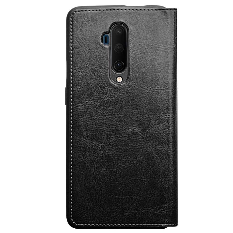 Cover voor OnePlus 7T Pro Klassiek Handgemaakt Echt Leer