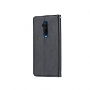 Folio-hoesje voor OnePlus 7T Pro Leren Effect Stand Case