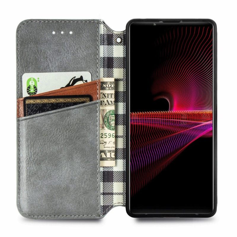 Folio-hoesje voor Sony Xperia 1 III Kub Design-kaarthouder