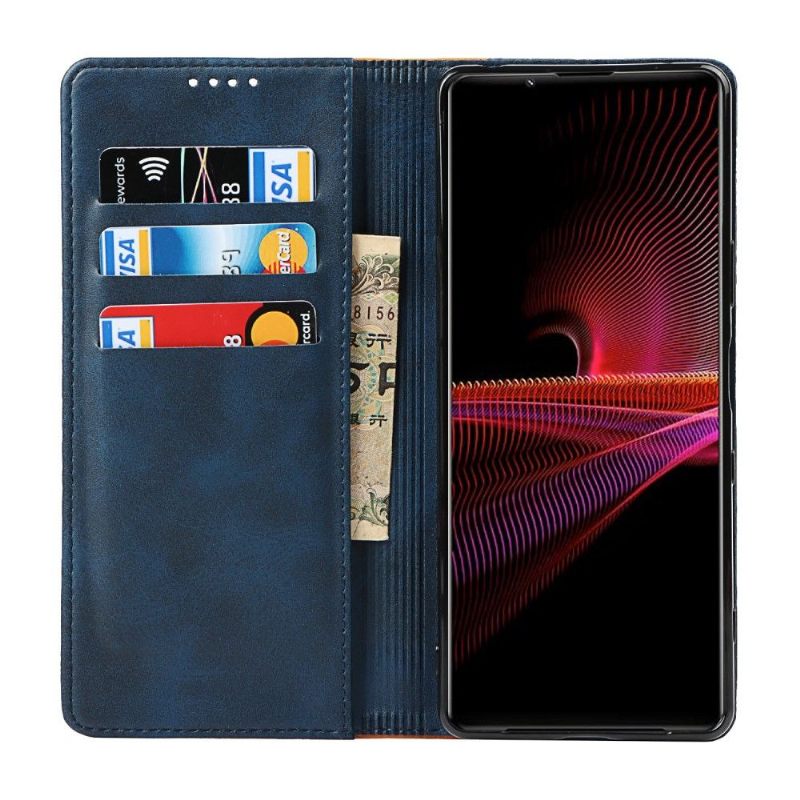 Folio-hoesje voor Sony Xperia 1 III Lisa Tweekleurig Kunstleer