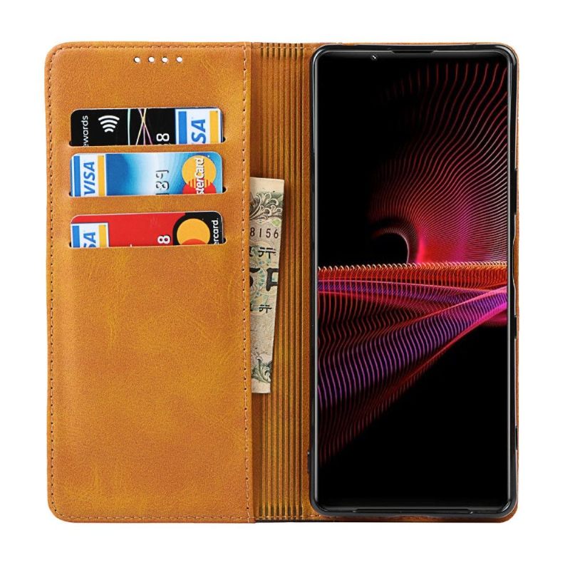 Folio-hoesje voor Sony Xperia 1 III Lisa Tweekleurig Kunstleer