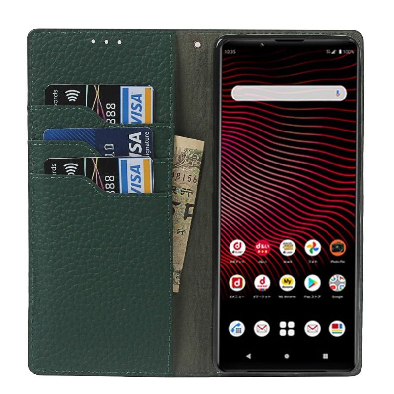 Leren Hoesje voor Sony Xperia 1 III Generfd Leer Met Riem