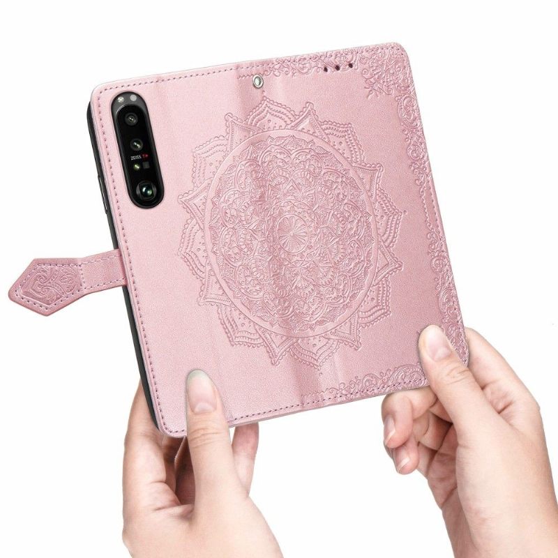 Leren Hoesje voor Sony Xperia 1 III Reliëf Mandala