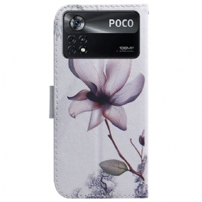 Cover voor Poco X4 Pro 5G Wilde Bloem