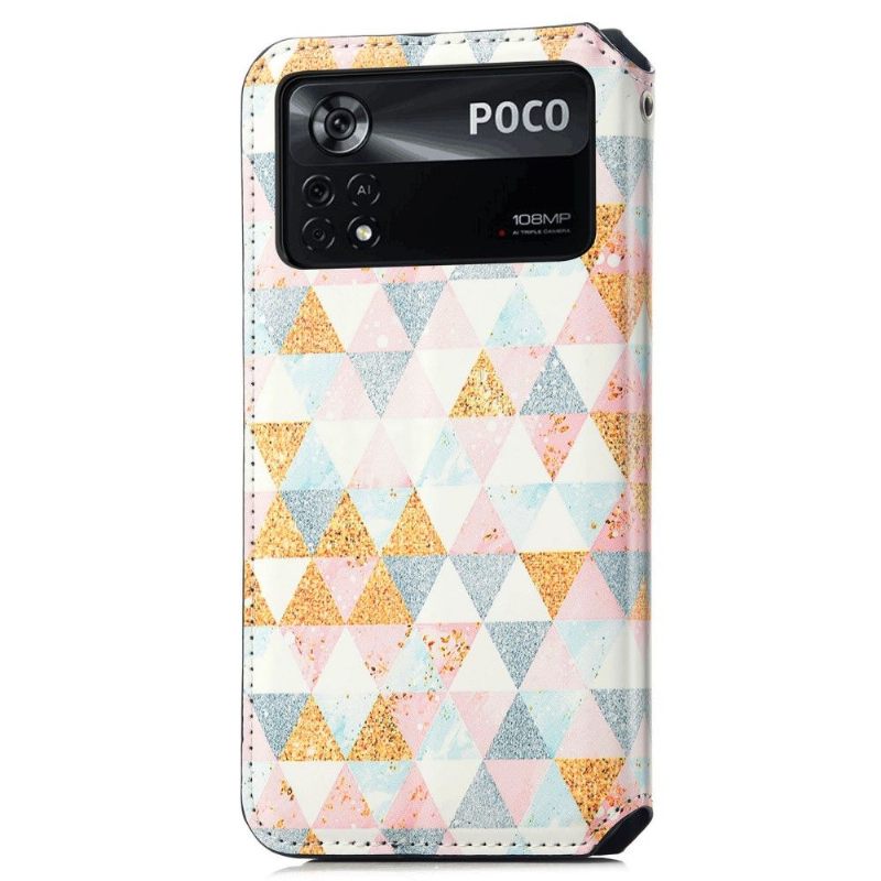 Flip Case voor Poco X4 Pro 5G Folio-hoesje Flip Flap In Scandinavische Stijl