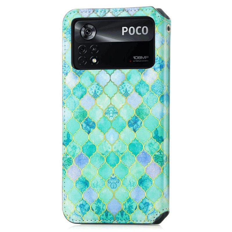 Folio-hoesje voor Poco X4 Pro 5G Arabesk Patroon Flip Flap