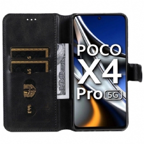 Folio-hoesje voor Poco X4 Pro 5G Enkay Leereffect