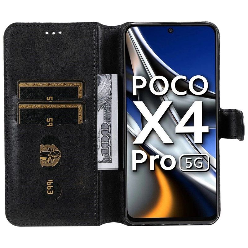 Folio-hoesje voor Poco X4 Pro 5G Enkay Leereffect