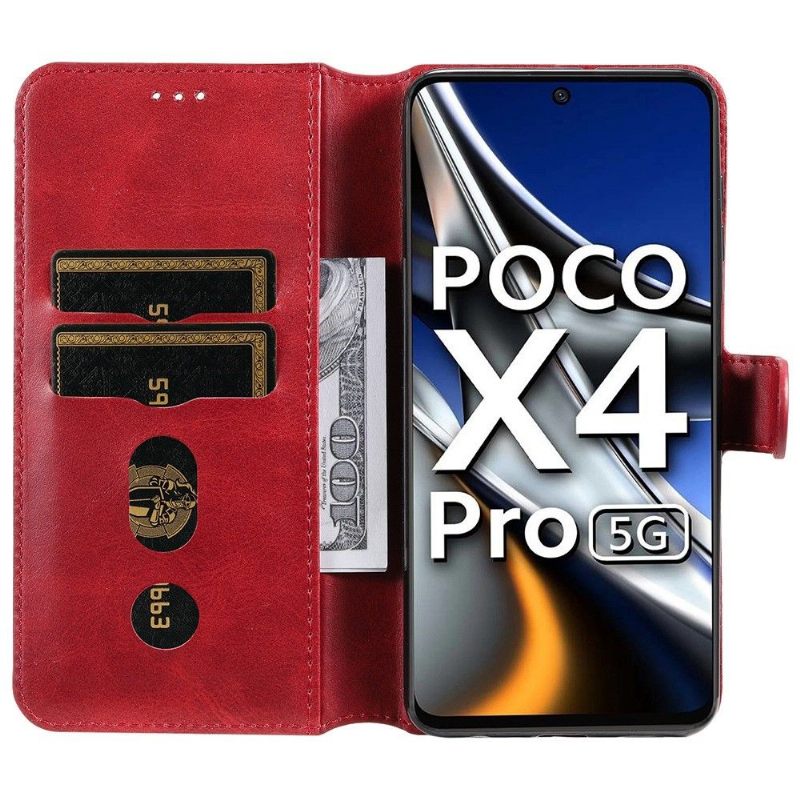 Folio-hoesje voor Poco X4 Pro 5G Enkay Leereffect