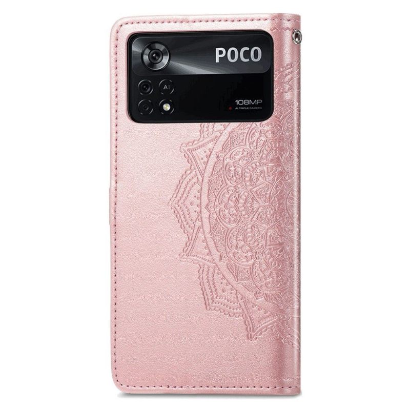 Folio-hoesje voor Poco X4 Pro 5G Kunstleer Mandala 001 Serie