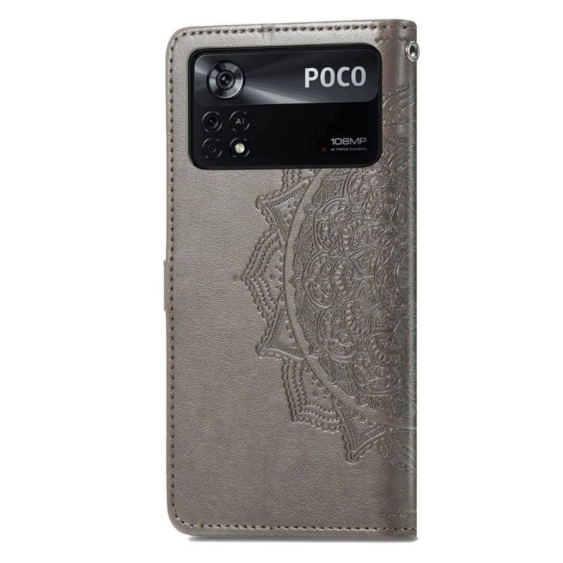 Folio-hoesje voor Poco X4 Pro 5G Kunstleer Mandala 001 Serie