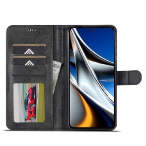 Folio-hoesje voor Poco X4 Pro 5G Ledereffect Lc.imeeke