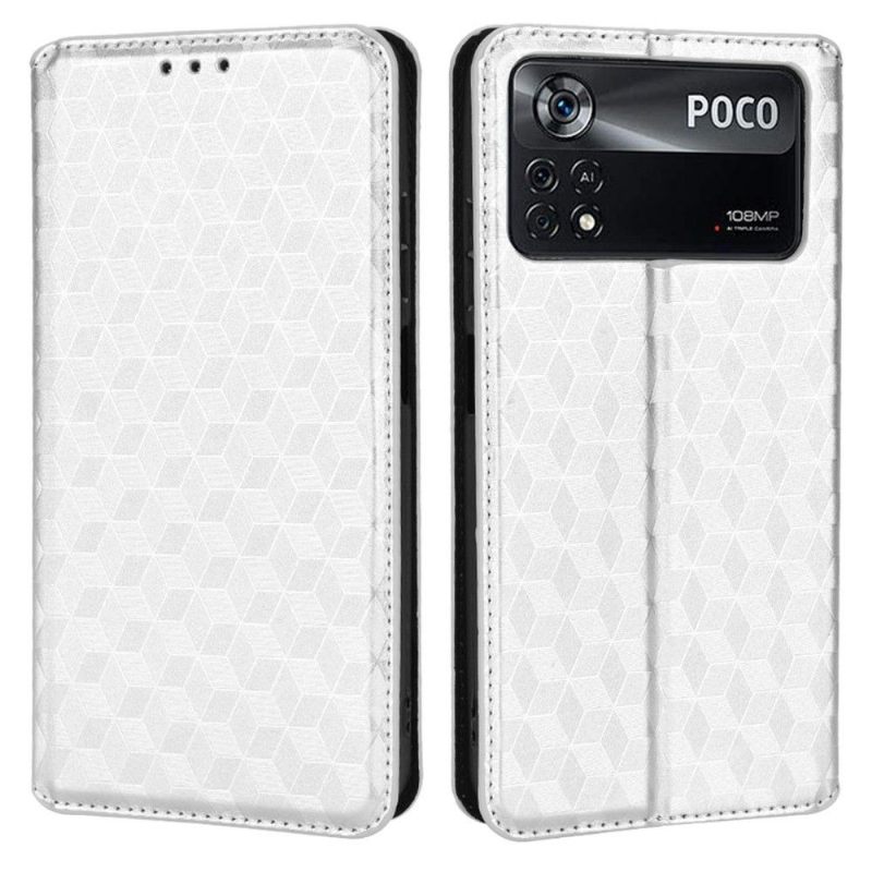 Folio-hoesje voor Poco X4 Pro 5G Ontwerpgeometrie