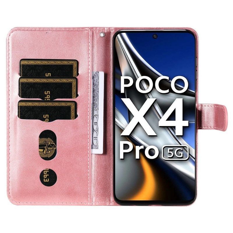 Folio-hoesje voor Poco X4 Pro 5G Portemonnee Leren Elena Portemonnee
