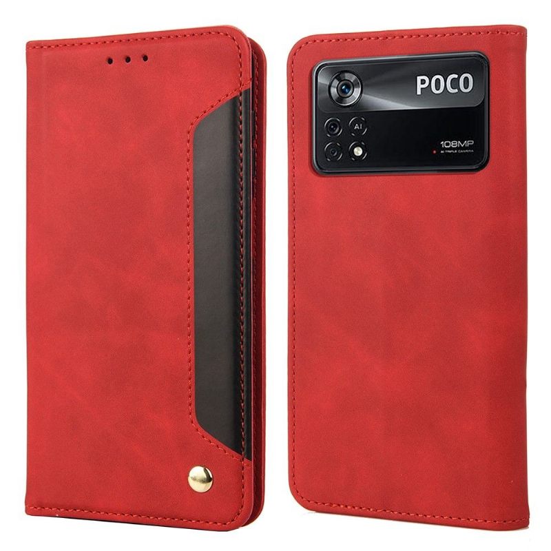 Folio-hoesje voor Poco X4 Pro 5G Portemonnee Leren Leren Portemonnee Folio