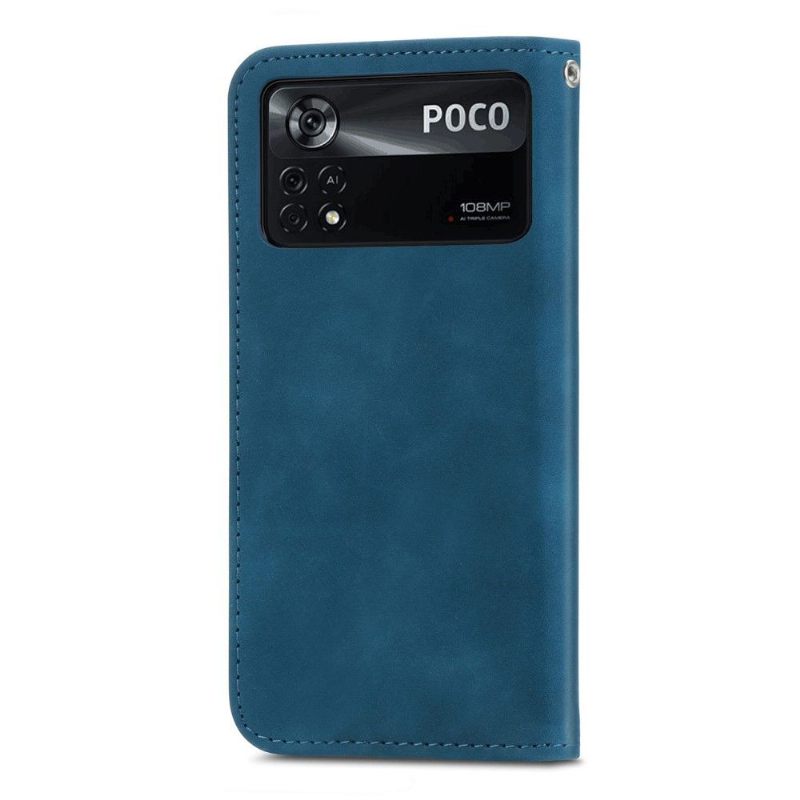 Folio-hoesje voor Poco X4 Pro 5G Zakelijk Retro