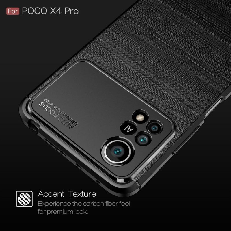 Hoesje voor Poco X4 Pro 5G Flexibel Geborsteld Effect