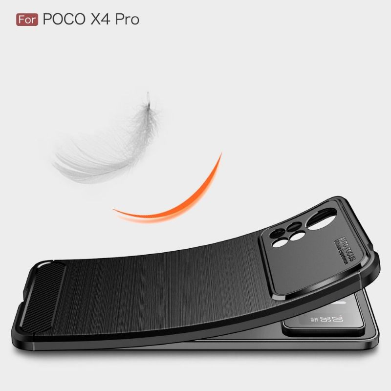 Hoesje voor Poco X4 Pro 5G Flexibel Geborsteld Effect