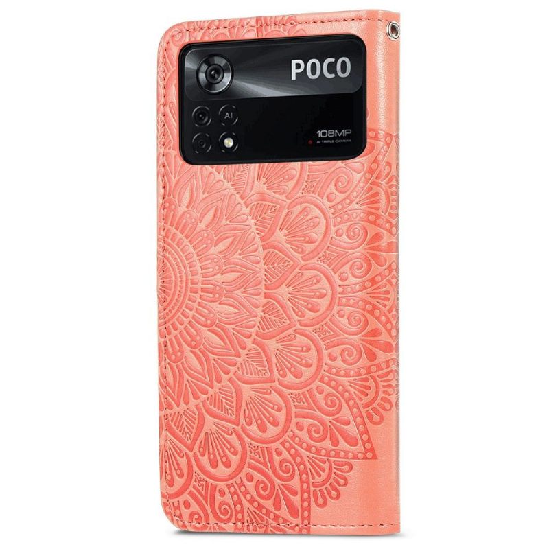 Leren Hoesje voor Poco X4 Pro 5G Bescherming Mandalablad