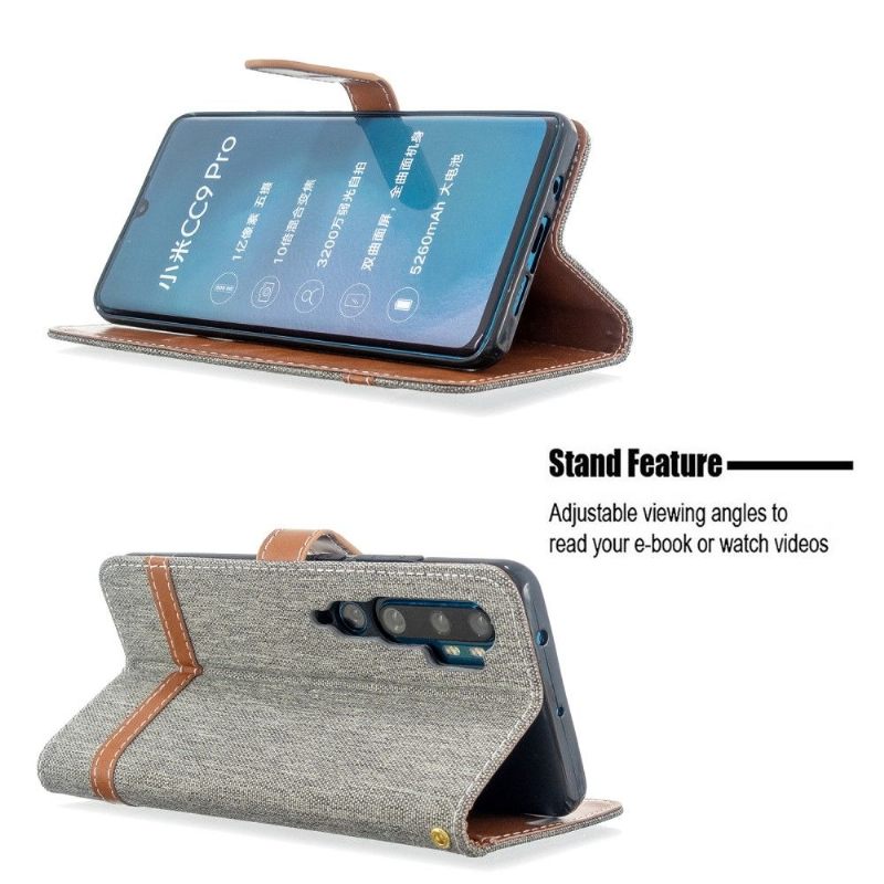 Cover voor Xiaomi Mi Note 10 / 10 Pro Anti-fall Folio-hoesje Stoffen Bekleding