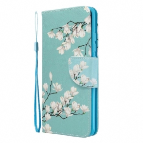 Cover voor Xiaomi Mi Note 10 / 10 Pro Anti-fall Witte Bloemen