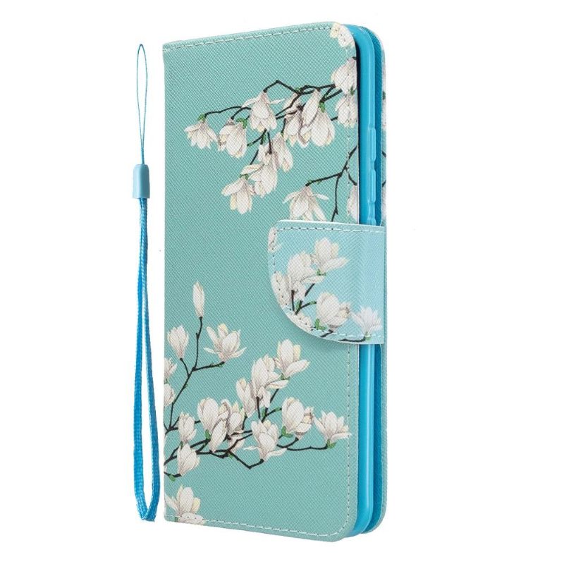 Cover voor Xiaomi Mi Note 10 / 10 Pro Anti-fall Witte Bloemen
