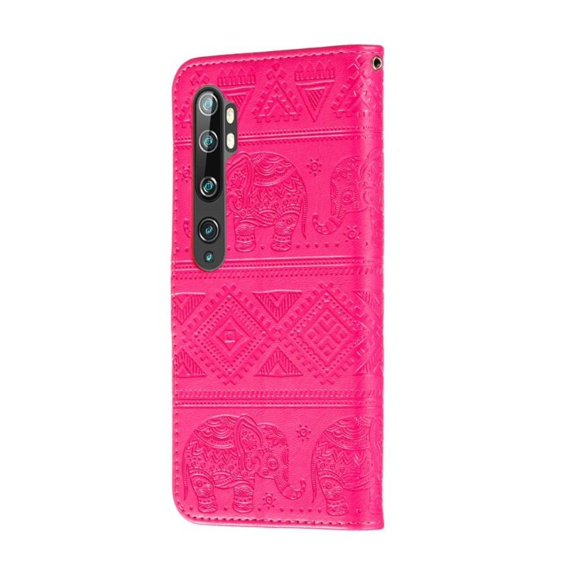 Folio-hoesje voor Xiaomi Mi Note 10 / 10 Pro Anti-fall Azteekse Olifanten