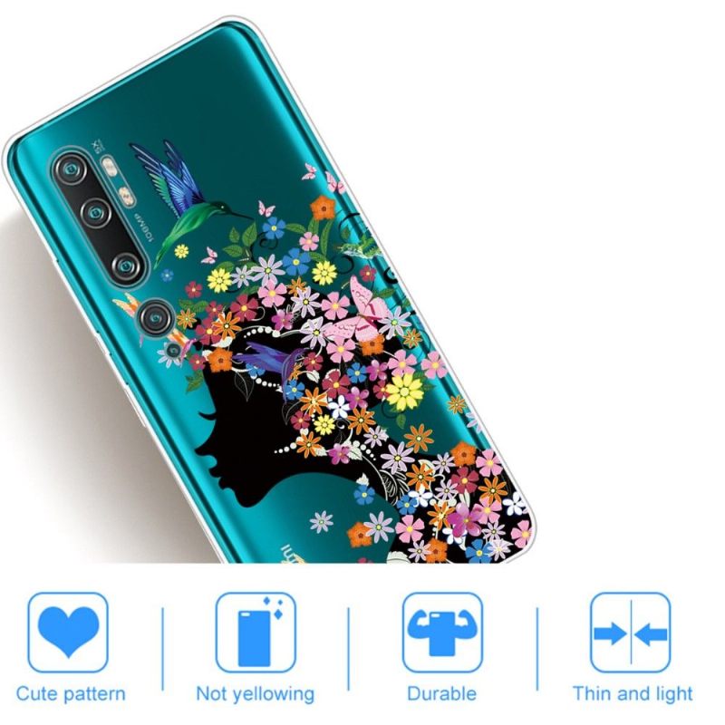 Hoesje voor Xiaomi Mi Note 10 / 10 Pro Anti-fall Kolibriebloem