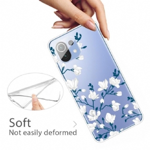 Hoesje voor Xiaomi Mi 11 Witte Bloemen