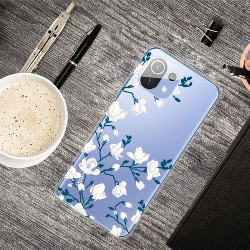 Hoesje voor Xiaomi Mi 11 Witte Bloemen