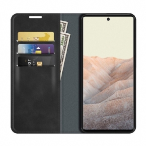 Case voor Google Pixel 6 Bescherming Kunstleer Stand Functie