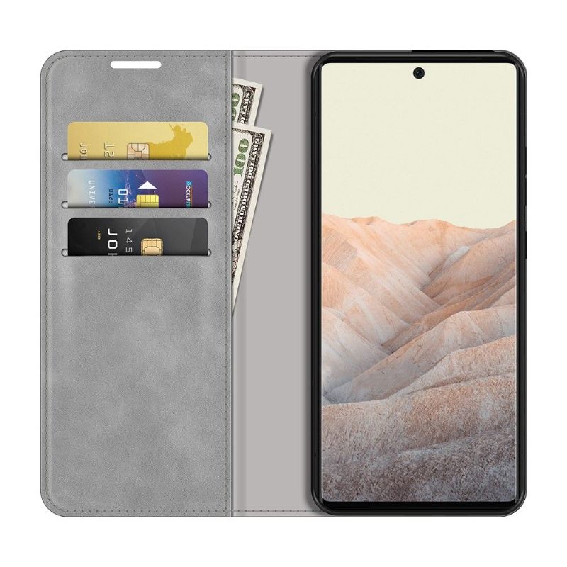 Case voor Google Pixel 6 Bescherming Kunstleer Stand Functie