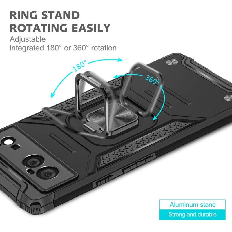 Hoesje voor Google Pixel 6 Heavy Duty Met Roterende Ring