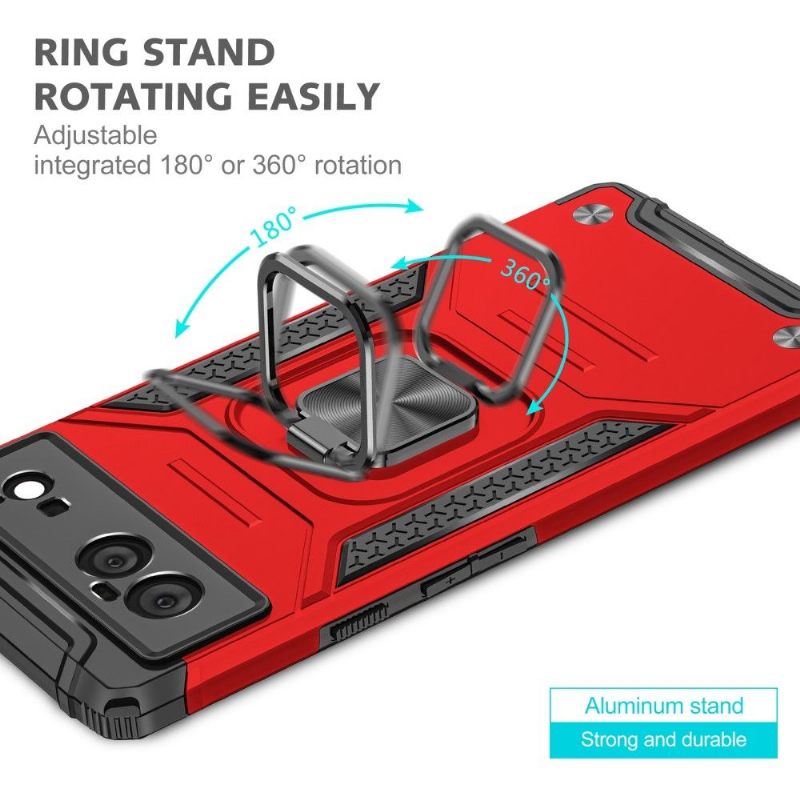 Hoesje voor Google Pixel 6 Heavy Duty Met Roterende Ring