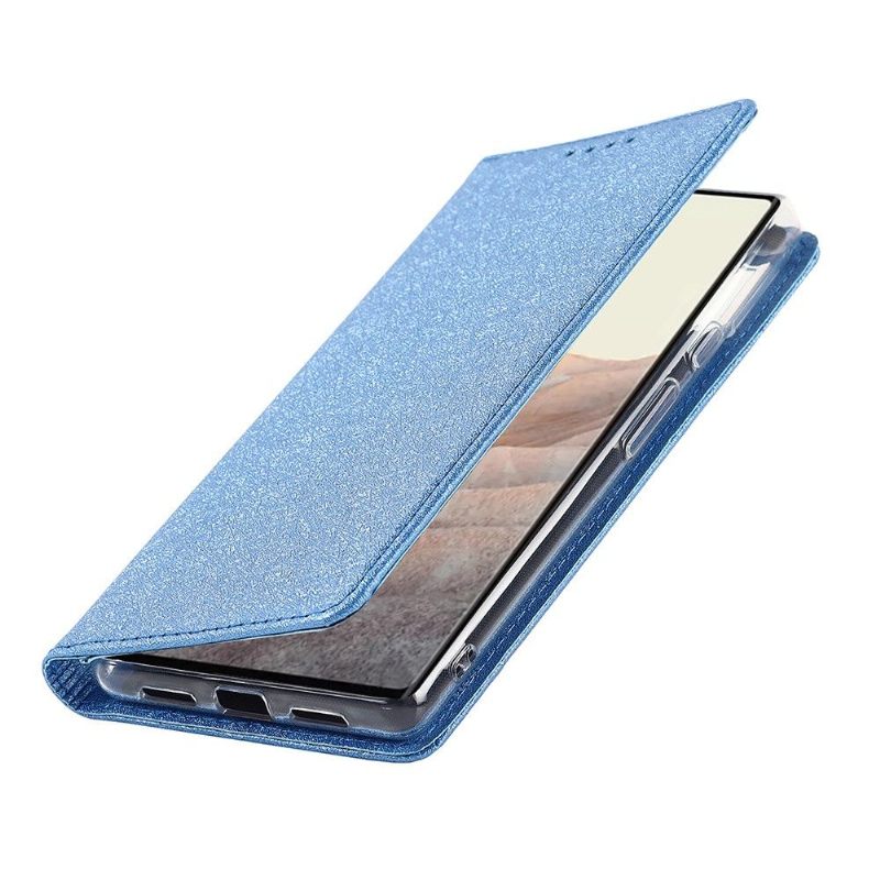 Leren Hoesje voor Google Pixel 6 Bescherming Folio-hoesje Blue Moon Flap-kaarthouder