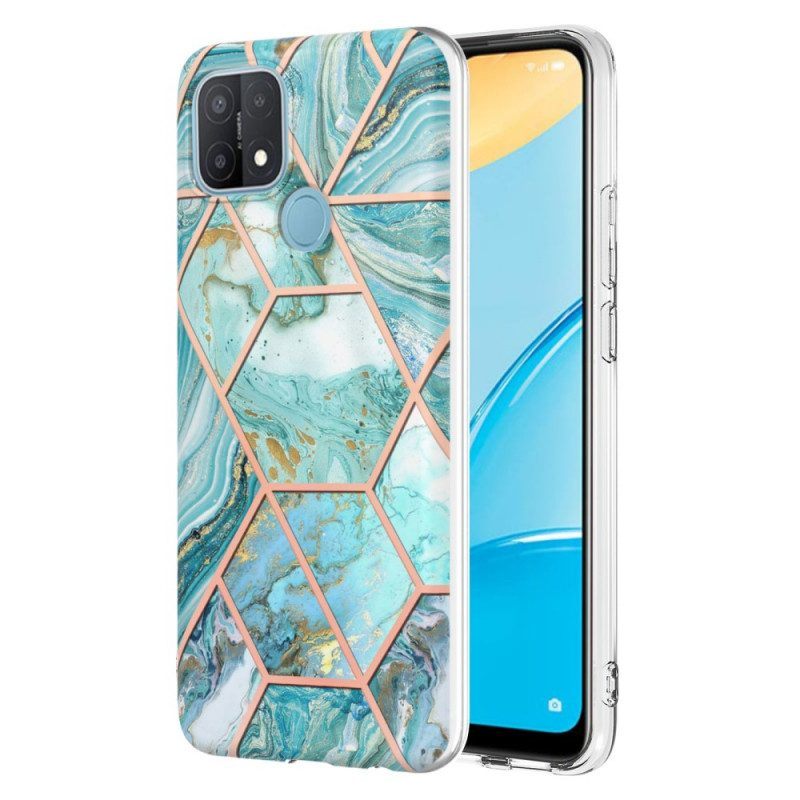 Hoesje voor Oppo A15 Flitsend Geometrisch Marmer