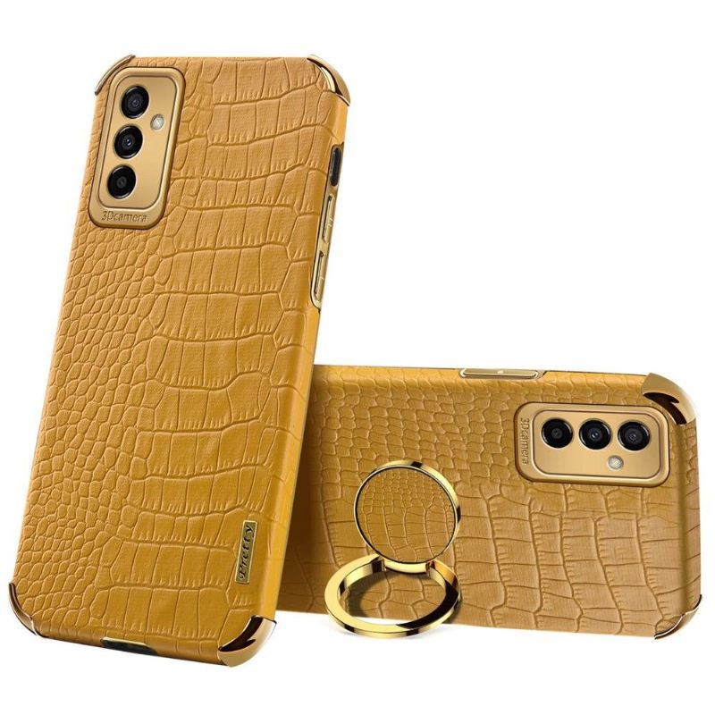 Hoesje voor Samsung Galaxy M23 5G Anti-fall Krokodil-effect Met Ring