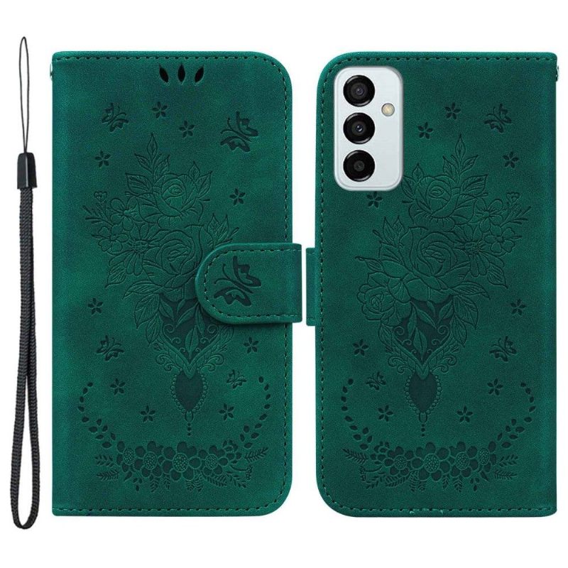 Leren Hoesje voor Samsung Galaxy M23 5G Bescherming Bloem Illustratie