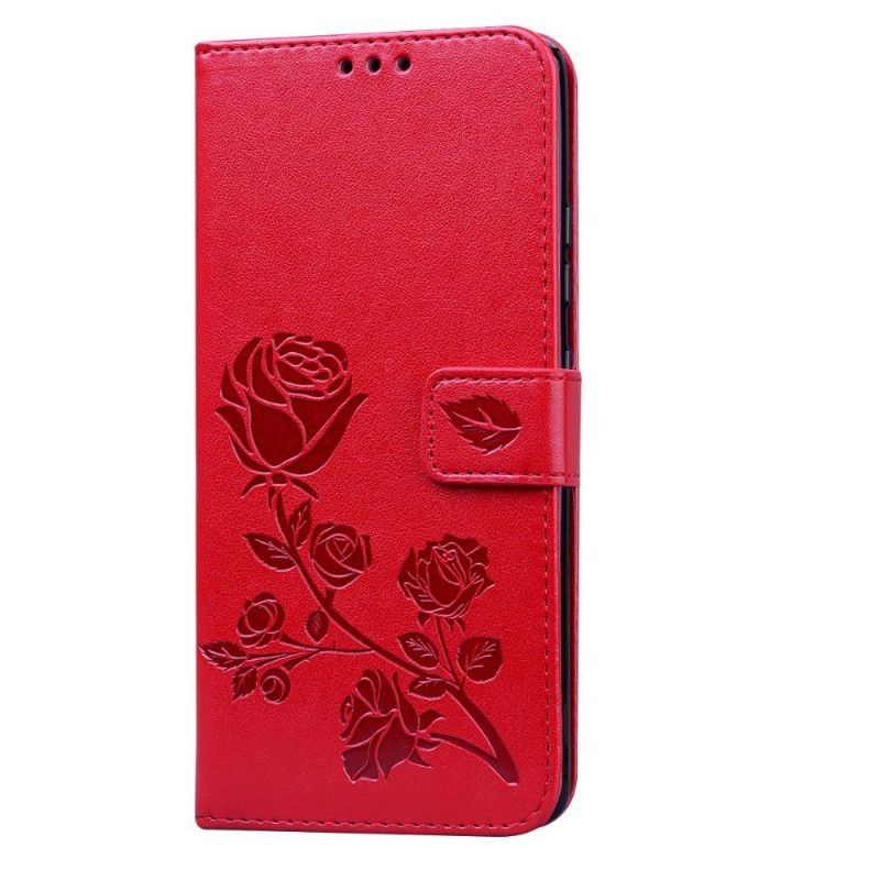 Folio-hoesje voor Samsung Galaxy S10 Lite Imitatieleer Rozenpatroon