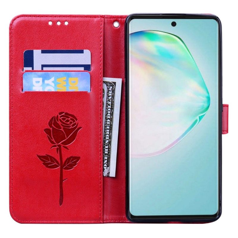 Folio-hoesje voor Samsung Galaxy S10 Lite Imitatieleer Rozenpatroon