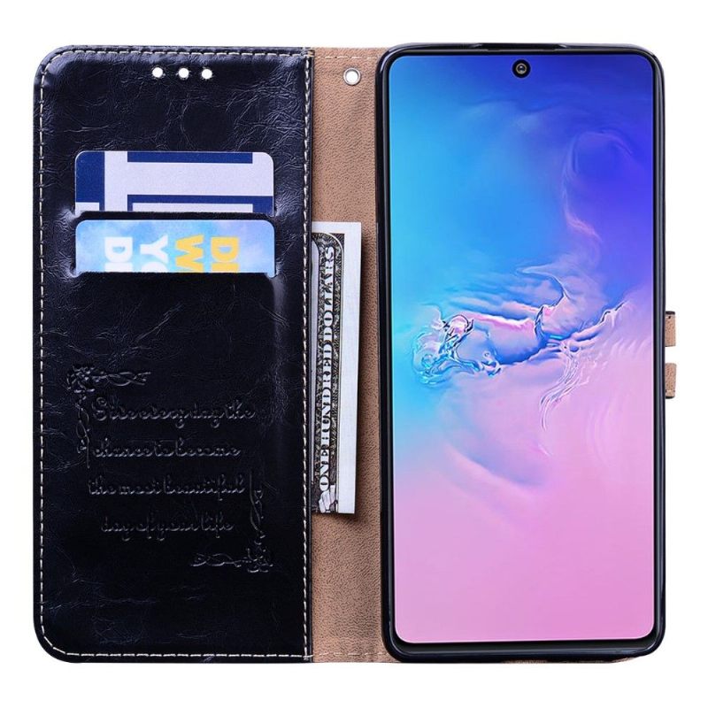 Folio-hoesje voor Samsung Galaxy S10 Lite Luxe Vintage Leereffect