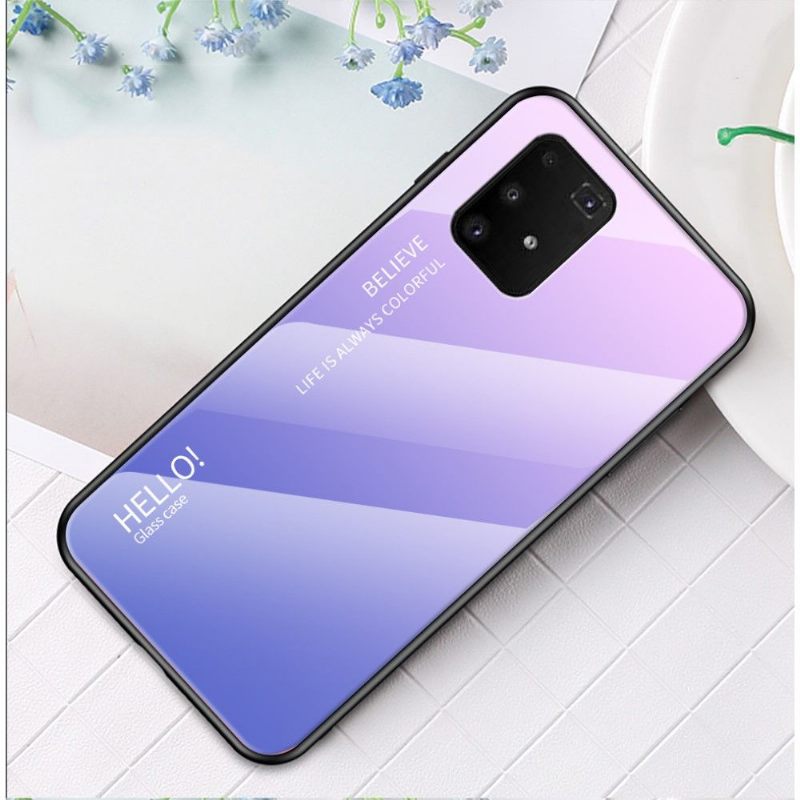 Hoesje voor Samsung Galaxy S10 Lite Kleurverloop Glazen Achterkant