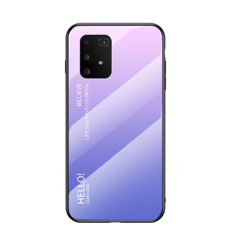 Hoesje voor Samsung Galaxy S10 Lite Kleurverloop Glazen Achterkant