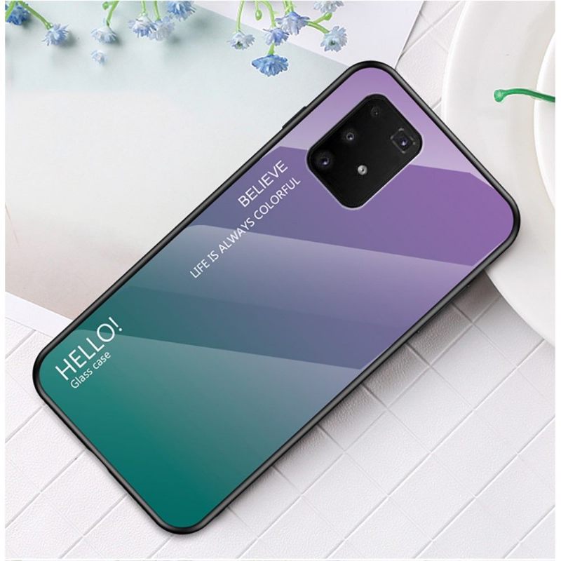 Hoesje voor Samsung Galaxy S10 Lite Kleurverloop Glazen Achterkant