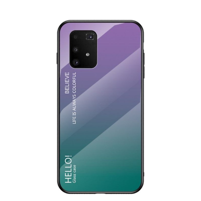 Hoesje voor Samsung Galaxy S10 Lite Kleurverloop Glazen Achterkant