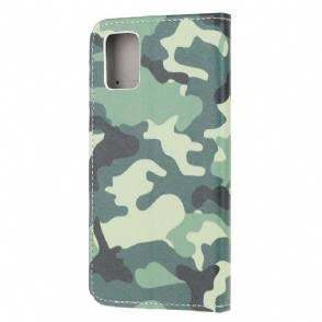 Leren Hoesje voor Samsung Galaxy S10 Lite Bescherming Militaire Camouflage