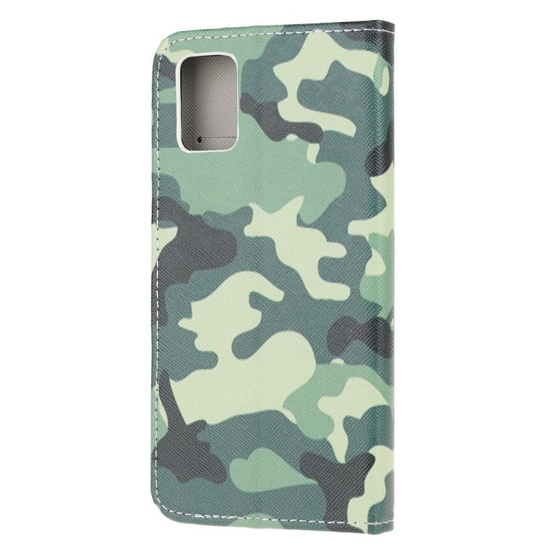 Leren Hoesje voor Samsung Galaxy S10 Lite Bescherming Militaire Camouflage