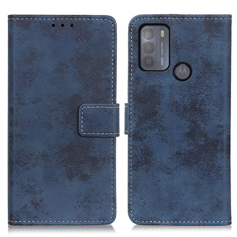 Folio-hoesje voor Motorola Moto G50 Cyrius Kunstleer Vintage