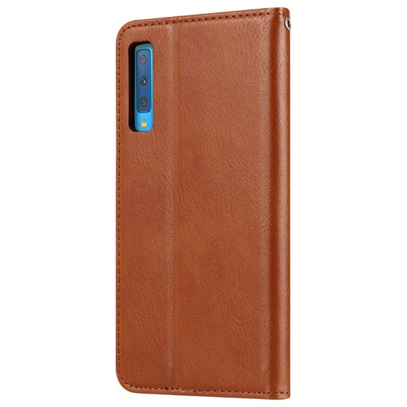 Case voor Samsung Galaxy A70 Bescherming Imitatieleer Met Standaard En Kaarthouder